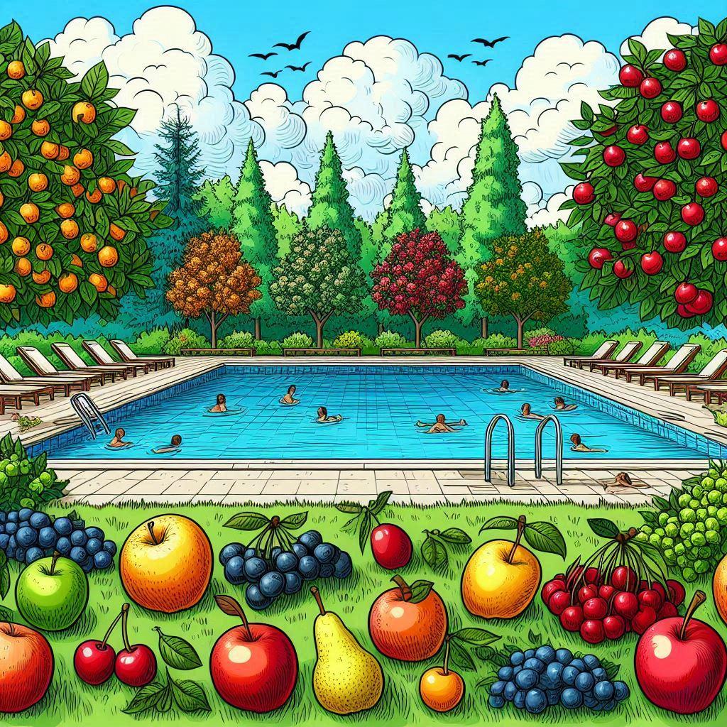 Streuobstwiese im Poseidon Bad