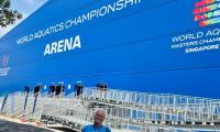 Dietrich Schwandt vor der WM-Halle