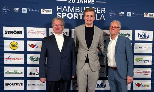 Dieter Seifert und Dietrich Schwandt mit Trainer Lennart Stuhr