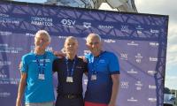 Siegerehrung Dietrich links - 200m Brust